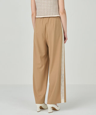 GRACE CONTINENTAL サイドレースイージーパンツ キャメル