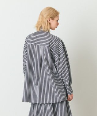 GRACE CONTINENTAL ストライプビッグボウブラウス ブラック