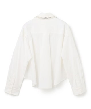 GRACE CONTINENTAL ビジューカラーシャツ ホワイト