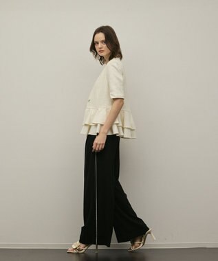 GRACE CONTINENTAL ペプラムツイードジャケット キナリ