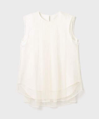 GRACE CONTINENTAL シアージャガードカットトップ ホワイト