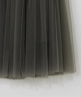 GRACE CONTINENTAL チュールボリュームスカート グレー