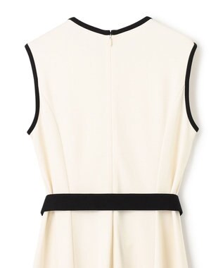 GRACE CONTINENTAL 配色ポンチフレアワンピース ホワイト