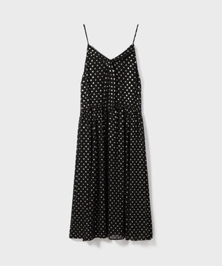 GRACE CONTINENTAL フォイルドットキャミワンピース ブラック