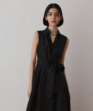 GRACE CONTINENTAL トリアセコットンワンピース ブラック