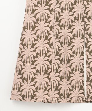 GRACE CONTINENTAL パームモチーフカーゴスカート カーキ