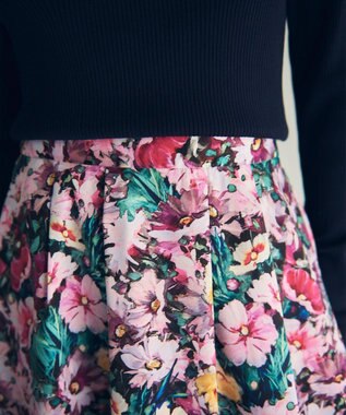 GRACE CONTINENTAL グラデフラワープリントスカート ピンク