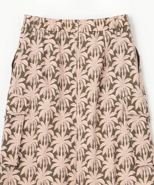 GRACE CONTINENTAL パームモチーフカーゴスカート カーキ