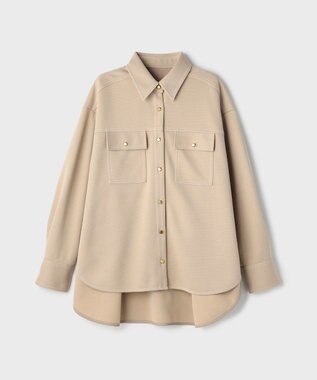 GRACE CONTINENTAL ジャージビッグシャツ ベージュ