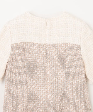 GRACE CONTINENTAL ツイードコンビミニワンピース ベージュ