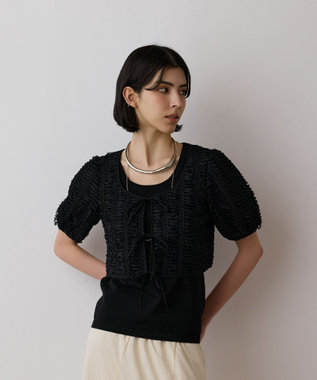 GRACE CONTINENTAL レーススカラトップ ブラック