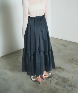 GRACE CONTINENTAL ティアードボリュームスカート グレー