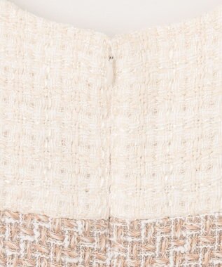 GRACE CONTINENTAL ツイードコンビミニワンピース ベージュ