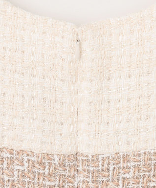 GRACE CONTINENTAL ツイードコンビミニワンピース ベージュ