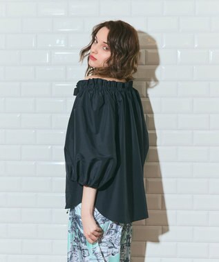 GRACE CONTINENTAL ボリュームスリーブトップ ブラック