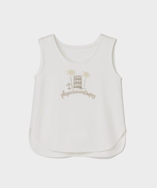 GRACE CONTINENTAL ビジューモチーフノースリーブ ホワイト