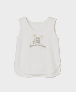 GRACE CONTINENTAL ビジューモチーフノースリーブ ホワイト