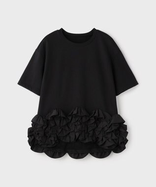 GRACE CONTINENTAL フリルヘムカットトップ ブラック
