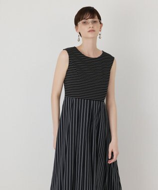 GRACE CONTINENTAL カットソーコンビワンピース ストライプ