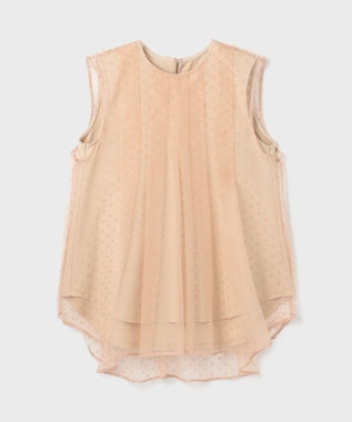 GRACE CONTINENTAL シアージャガードカットトップ ベージュ