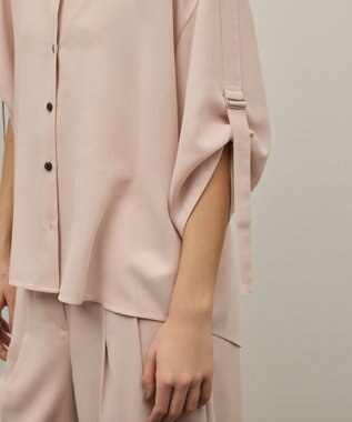 GRACE CONTINENTAL ロールアップスリーブトップス ピンク