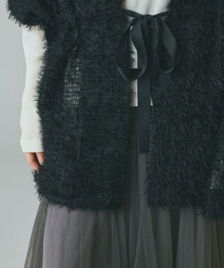 GRACE CONTINENTAL フェザーチュールストール ブラック