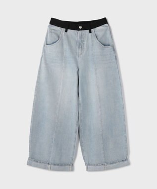 GRACE CONTINENTAL クロップトバレルパンツ サックス