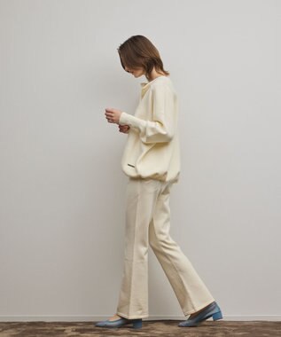 GRACE CONTINENTAL スウェットライクニットパンツ ホワイト