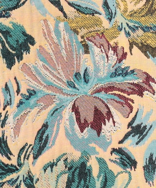 GRACE CONTINENTAL フラワージャガードノーカラージャケット イエロー