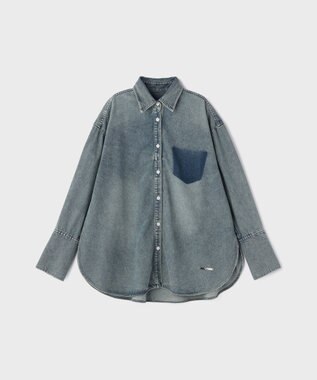 GRACE CONTINENTAL デニム2WAYシャツ ブルー