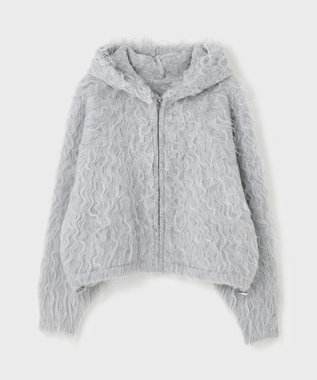 GRACE CONTINENTAL 起毛ニットパーカー グレー