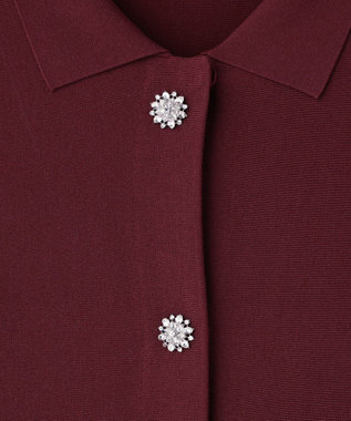 GRACE CONTINENTAL ビジューニットベスト ボルドー