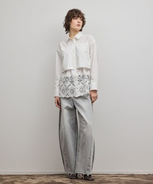 GRACE CONTINENTAL レースティアードシャツ