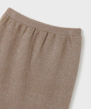 GRACE CONTINENTAL フィルムヤーンニットスカート ベージュ