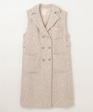 GRACE CONTINENTAL ツイードジレワンピース ベージュ