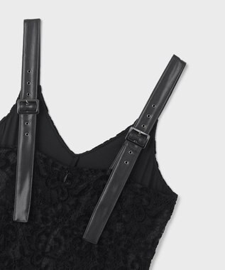 GRACE CONTINENTAL モールレースキャミワンピース ブラック