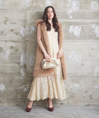 GRACE CONTINENTAL 【LOU ANDREA】フェイクジレ キャメル