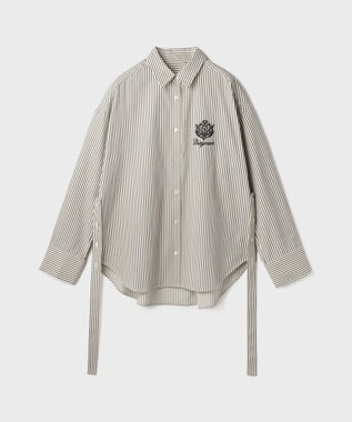 GRACE CONTINENTAL エンブレム刺繍シャツ ブラック