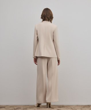 GRACE CONTINENTAL トリアセノーカラージャケット ベージュ