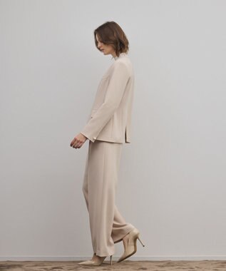 GRACE CONTINENTAL トリアセノーカラージャケット ベージュ