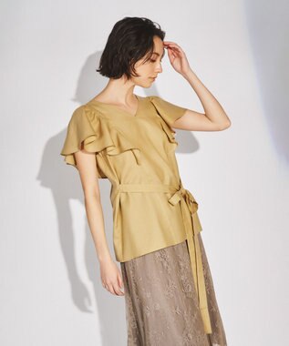 GRACE CONTINENTAL - 定価3.3万　グレースコンチネンタル　レースフロッキープリント　トップ　ブラウス trim_ofgrc_item2fb9c920b26411e