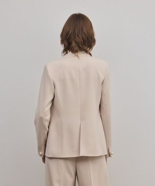 GRACE CONTINENTAL トリアセノーカラージャケット ベージュ