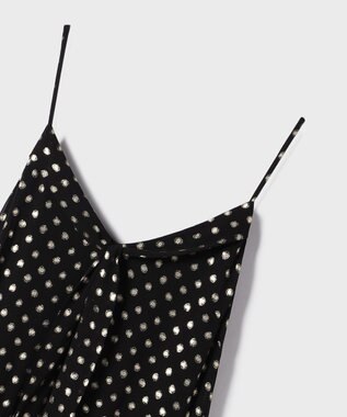 GRACE CONTINENTAL フォイルドットキャミワンピース ブラック