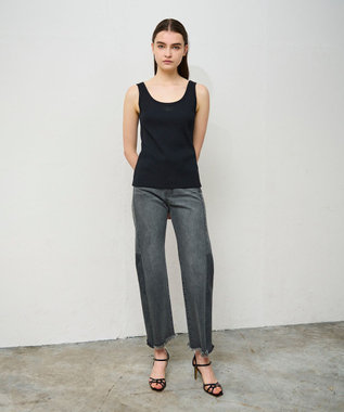 GRACE CONTINENTAL リブタンクトップ ブラック