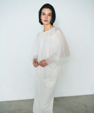 GRACE CONTINENTAL チュール2WAYトップ ホワイト