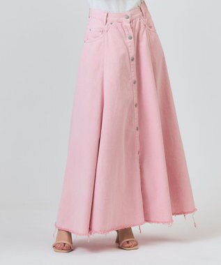 GRACE CONTINENTAL サーキュラーデニムスカート ピンク