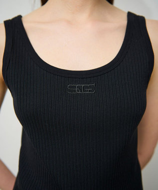 GRACE CONTINENTAL リブタンクトップ ブラック