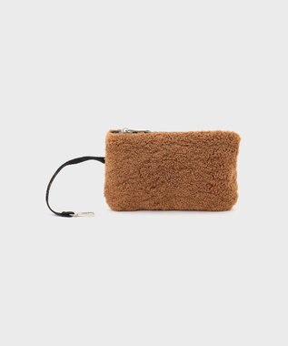 GRACE CONTINENTAL LA フェイクボアバッグ キャメル