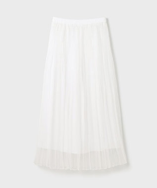 GRACE CONTINENTAL オーガンスパンコールスカート ホワイト