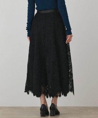 GRACE CONTINENTAL レースフレアスカート ブラック